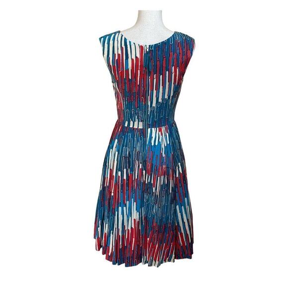 Plenty by Tracy Reese Gallery Row dress, red/blue/cream, 6, colorful, eclectic - Picture 3 of 6